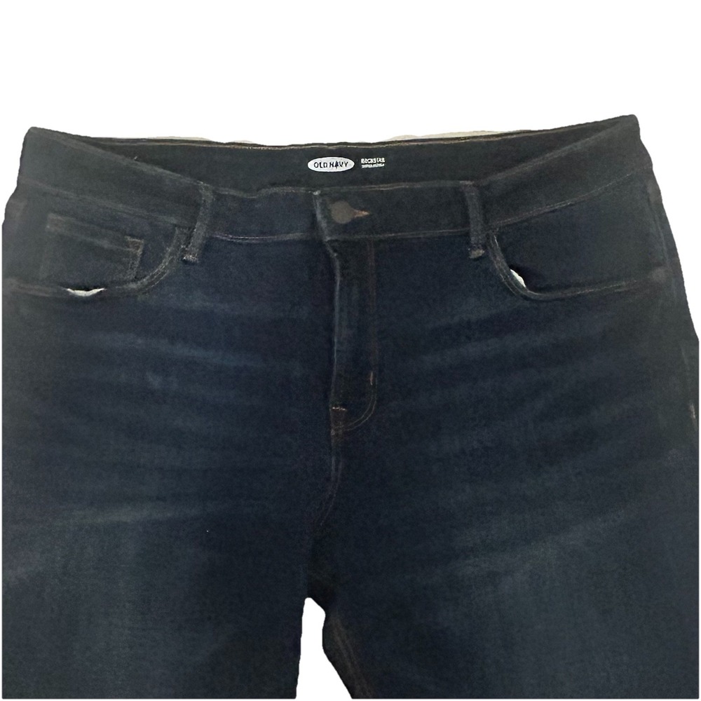 Old Navy Rockstar Super Skinny Jeans Womens Size 16 Dark Denim Jeans Stretch - Picture 3 of 11